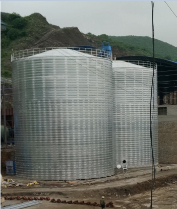 二道江粮食钢板仓的安装全过程不用热焊接